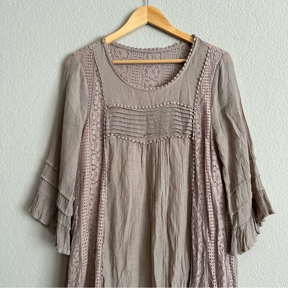 kori america beige lace bohemian dress size small - Picture 4 of 12